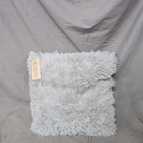 CATHERINE LANSFIELD GREY SHAGGY CUSHION