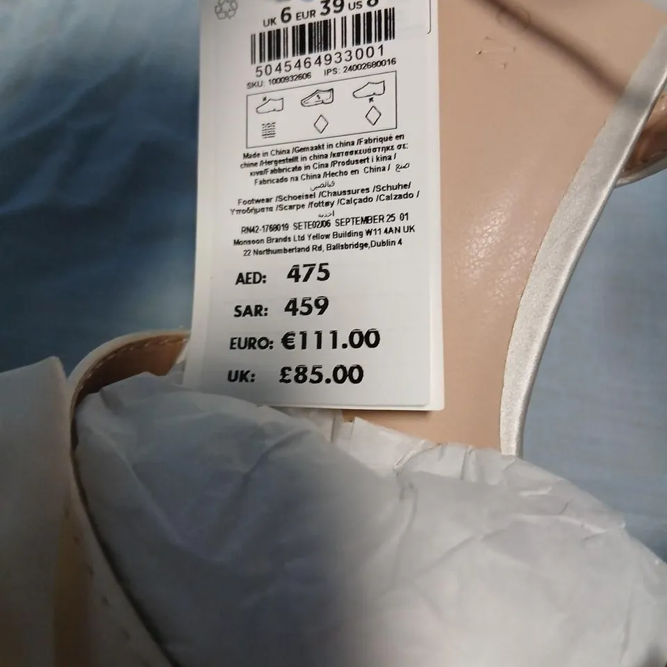 MONSOON WOMEN'S BOW FRONT SANDALS – NUDE/BEIGE, UK 6 (EUR 39)