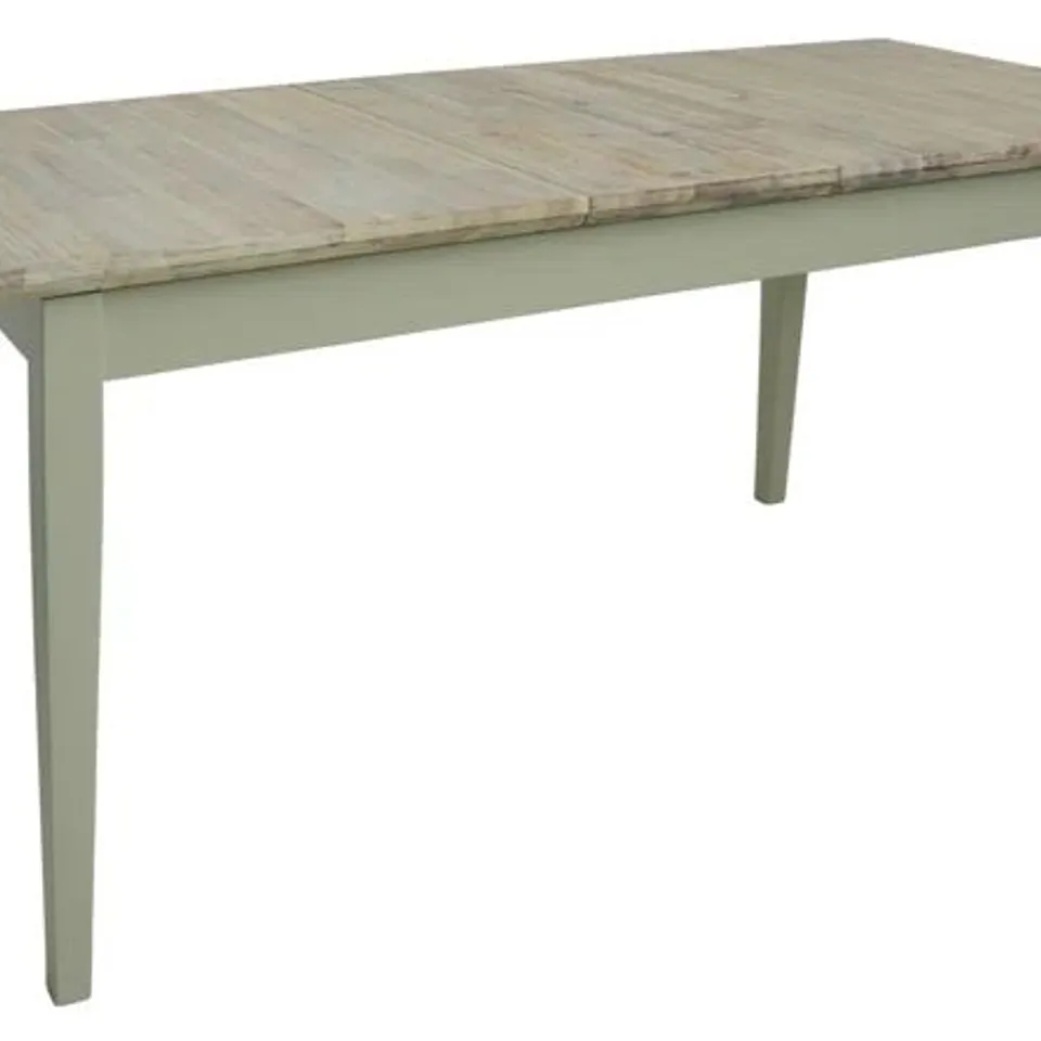 BOXED BAYOU EXTENDABIE DINING TABLE - SAGE GREEN (1 BOX)