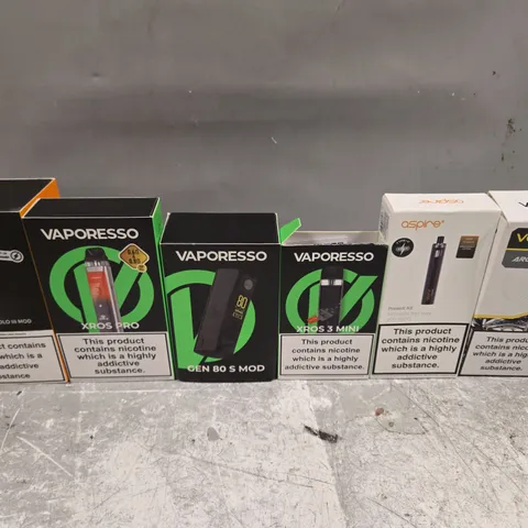 BOX OF APPROXIMATELY 18 ASSORTED E-CIGARATTES TO INCLUDE SMOK, GEEK VAPE, VAPORESSO ETC