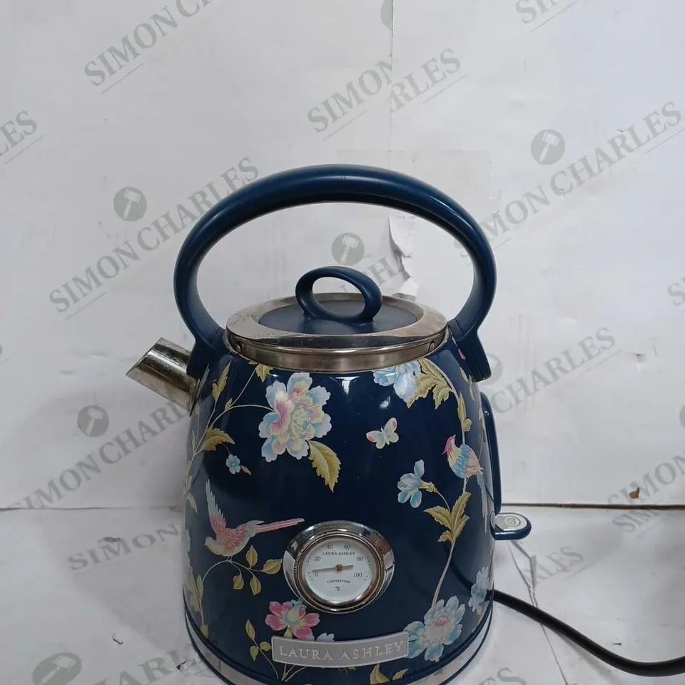 LAURA ASHLEY ELVEDEN PRINT KETTLE - NAVY