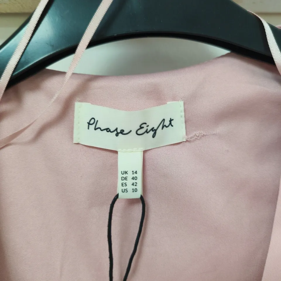 PHASE EIGHT PINK WRAP DRESS – UK 14 (EU 40)