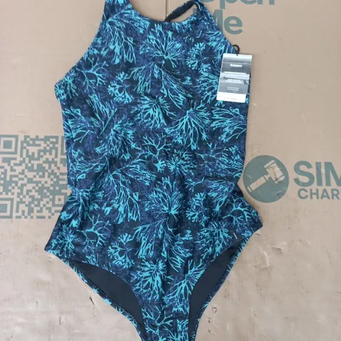 FINISTERRE HAZE RACER SWIMSUIT IN OCEAN BLUE ALGAE SIZE 12