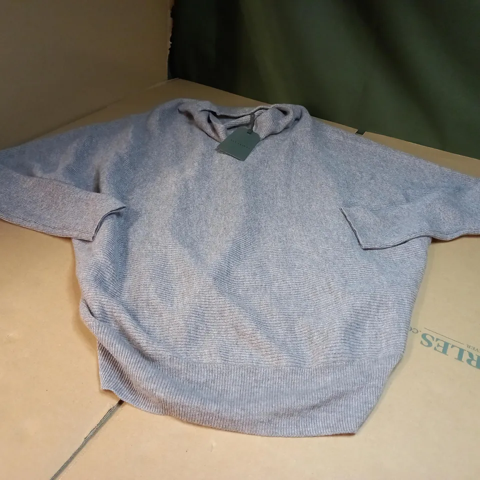 ALL SAINTS BROWN MARL RIBBED JUMPER - MEDIUM