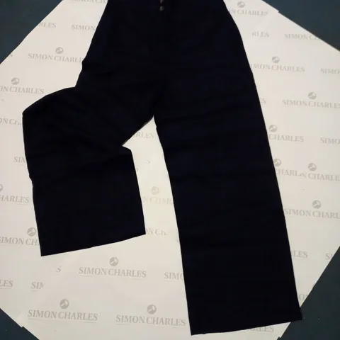 BODEN NAVY BLUE LINEN TROUSERS - SIZE 12R