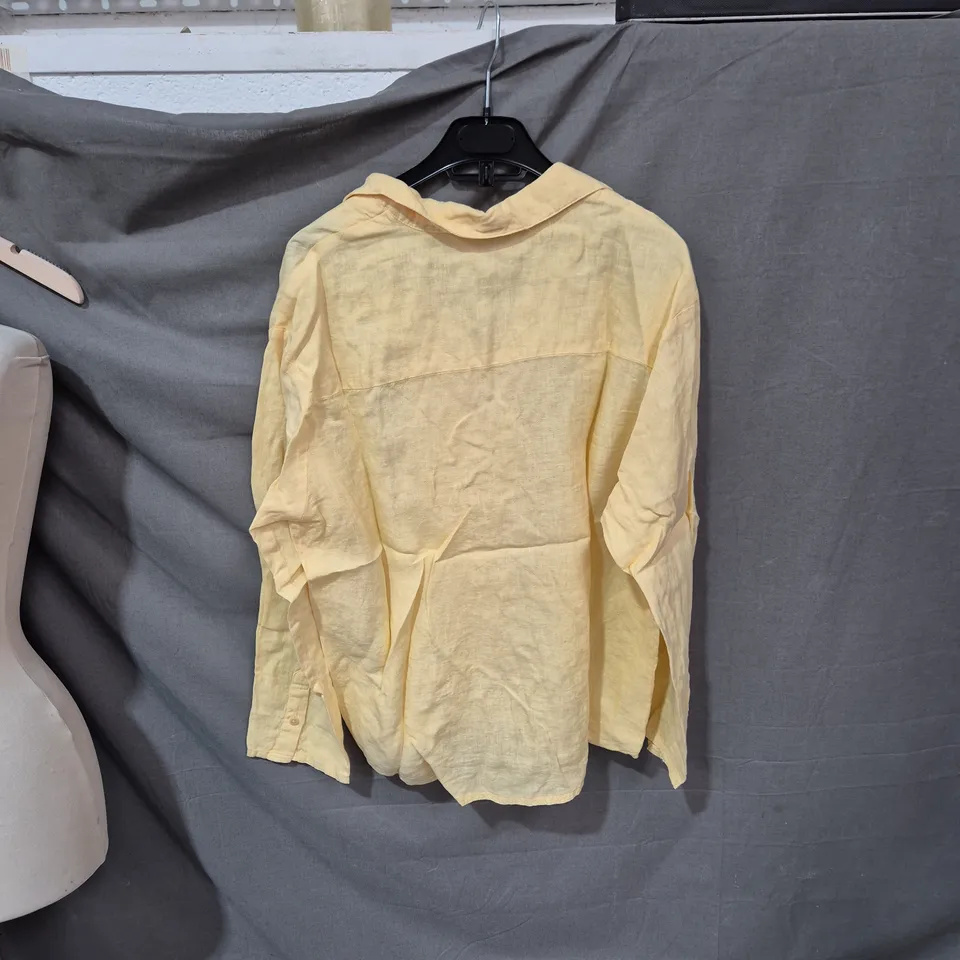 YELLOW LONG-SLEEVE BUTTON-DOWN SHIRT UK SIZE MEDIUM