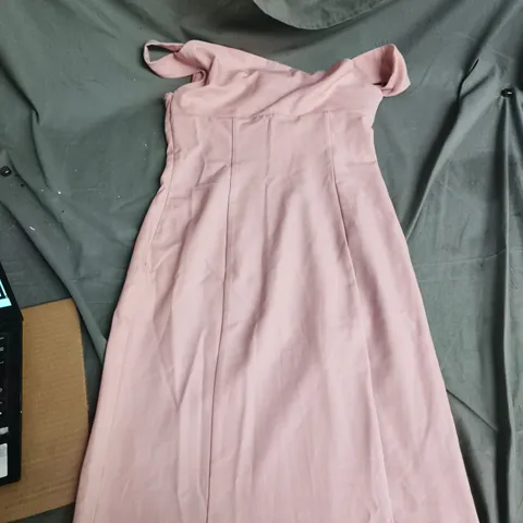 PLT PALE PINK WOVEN SQUARE-NECK MAXI DRESS – WOMEN'S UK 10