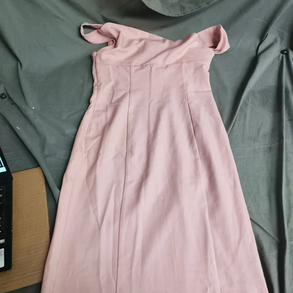 PLT PALE PINK WOVEN SQUARE-NECK MAXI DRESS – WOMEN'S UK 10