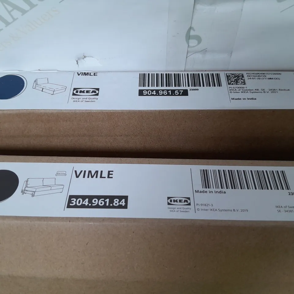 LOT OF 4 ASSORTED IKEA VIMLE SOFA COVERS - BLUE & BLACK