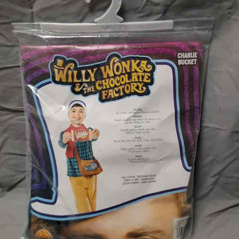 WILLY WONKA AND THE CHOCOLATE FACTORY CHARLIE BUCKET COSTUME - 3-4 YRS