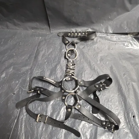 BROKE BOUTIQUE HARNESS TOP WITH METAL RINGS AND BUCKLES - ADJUSTABLE