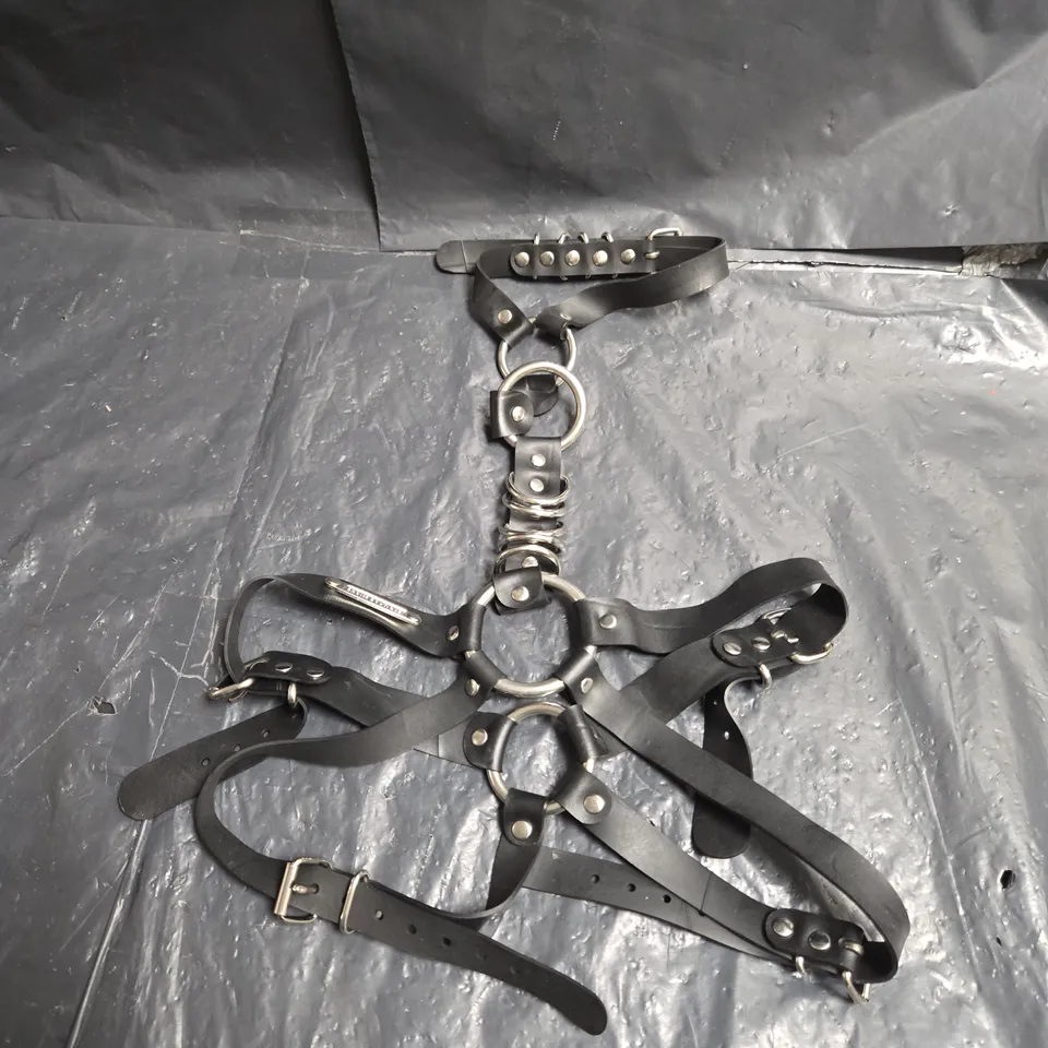 BROKE BOUTIQUE HARNESS TOP WITH METAL RINGS AND BUCKLES - ADJUSTABLE