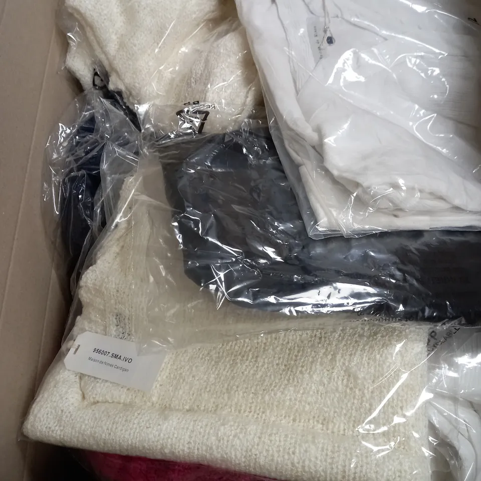 LARGE BOX OF ASSORTED MAISON DE NINES CLOTHING IN VARIOUS COLOURS AND SIZES 