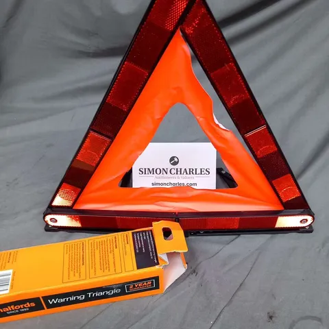 FIVE BOXED HALFORDS WARNING TRIANGLES