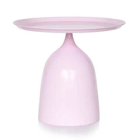 GARDEN STORIES SORBET COLLECTION INDOOR OUTDOOR METAL PEDESTAL SIDE TABLE