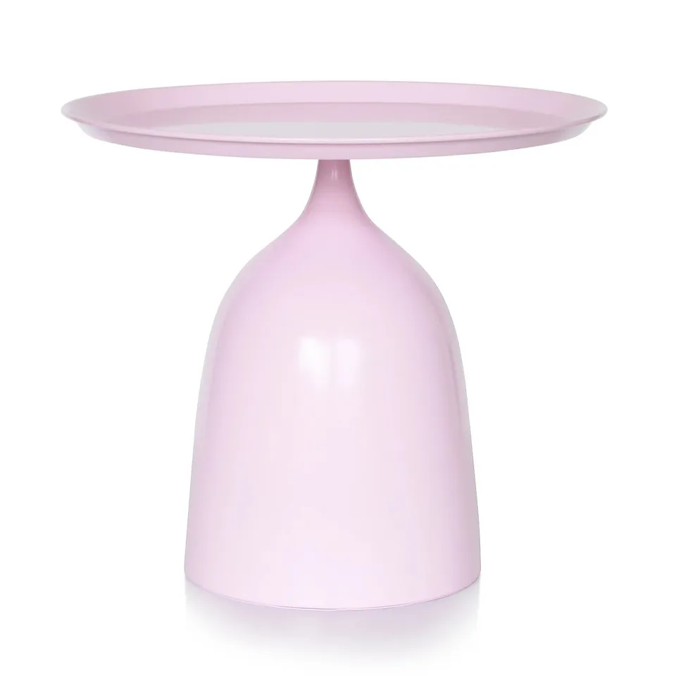 GARDEN STORIES SORBET COLLECTION INDOOR OUTDOOR METAL PEDESTAL SIDE TABLE
