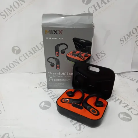 BOXED MIXX STREAMBUDS SPORTS CHARGE OVER-EAR FLEXIBLE EARBUDS