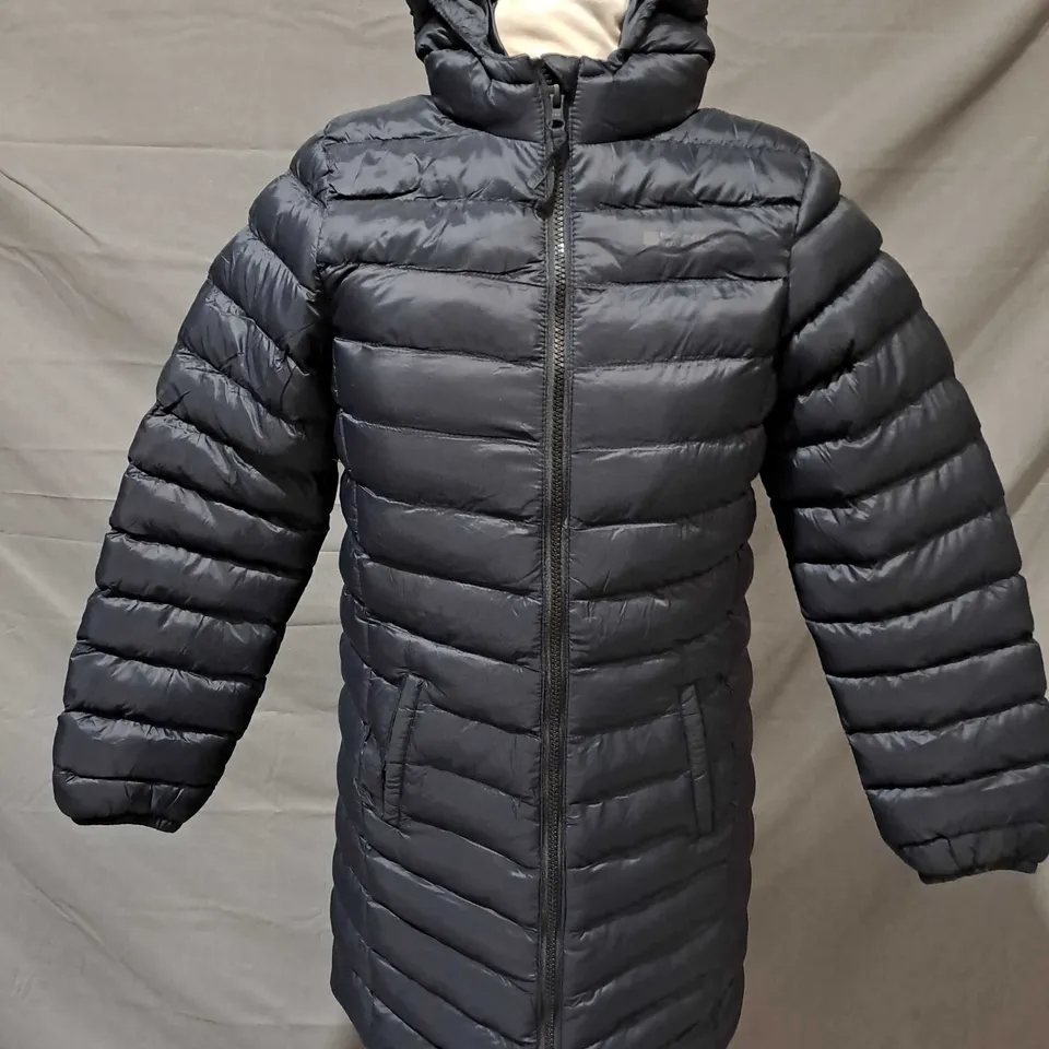 MOUNTAIN WAREHOUSE FLORENCE KIDS LONG PADDED JACKET IN BLACK - 11-12Y