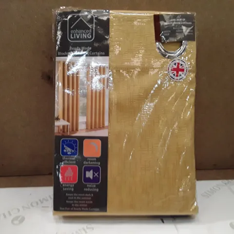 BRAND NEW ENHANCED LIVING BLACK OUT THERMAL CURTAINS - 168CM X 183CM (ORCHE)