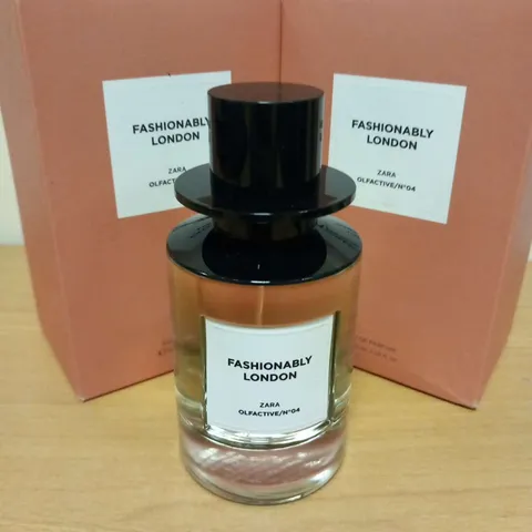 ELEVEN BOXED ZARA FASHIONABLY LONDON OLFACTIVE/NO.4 EAU DE PARFUM 100ML