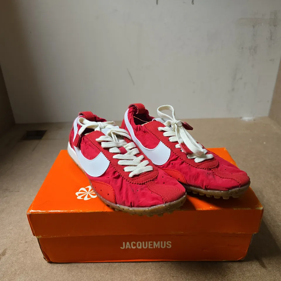 NIKE WOMENS JACQUEMUS MOON SHOE RED UK 4.5 BOXED