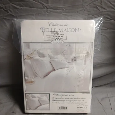 CHÂTEAU DE BELLE MAISON KING DUVET COVER SET WHITE