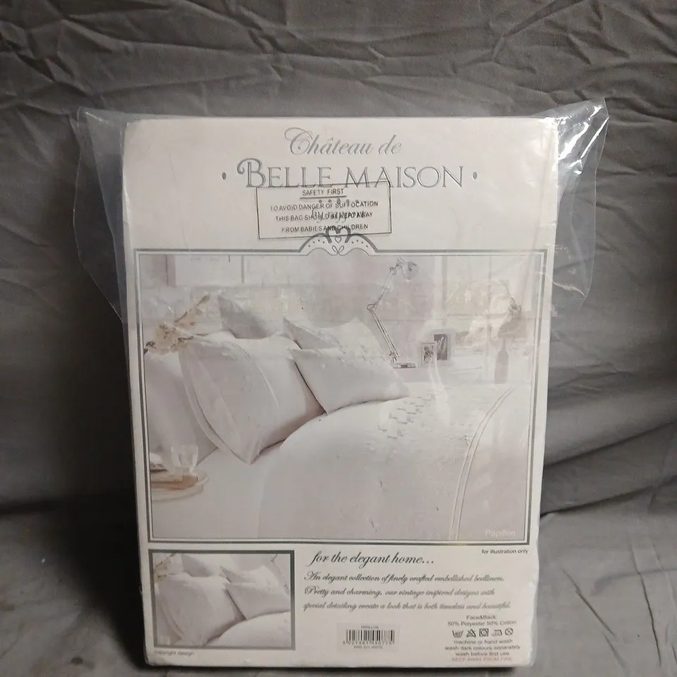 CHÂTEAU DE BELLE MAISON KING DUVET COVER SET WHITE