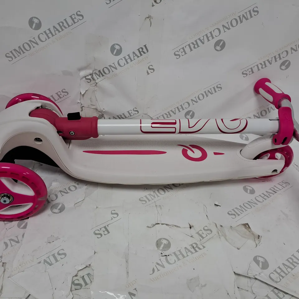 EVO COLOUR BURST PINK AND WHITE KIDS SCOOTER RRP £50
