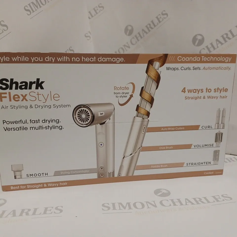 BOXED SHARK FLEXSTYLE 4-IN-1 AIR STYLER & HAIR DRYER HD430SLUK RRP £269.99