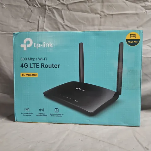 BOXED TP-LINK 300 MBPS WI-FI 4G LTE ROUTER (TL-MR6400)