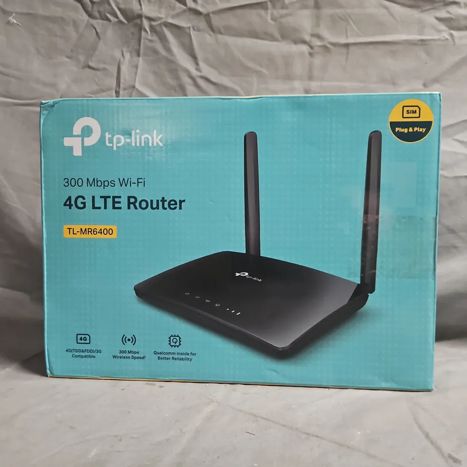 BOXED TP-LINK 300 MBPS WI-FI 4G LTE ROUTER (TL-MR6400)