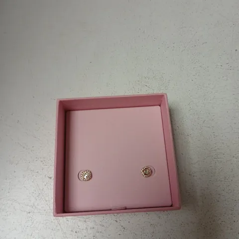 SWAROVSKI CRYSTAL ROSE STUD EARRINGS