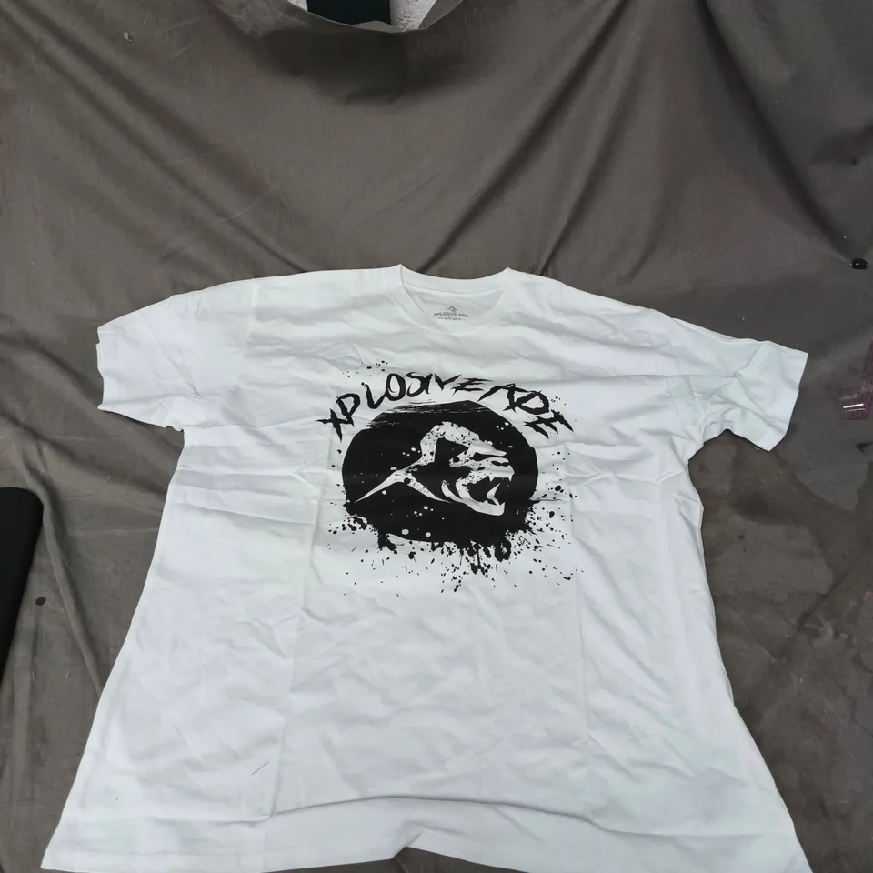 XPLOSIVE APE GYMWEAR - WHITE GRAPHIC T-SHIRT - SIZE XL