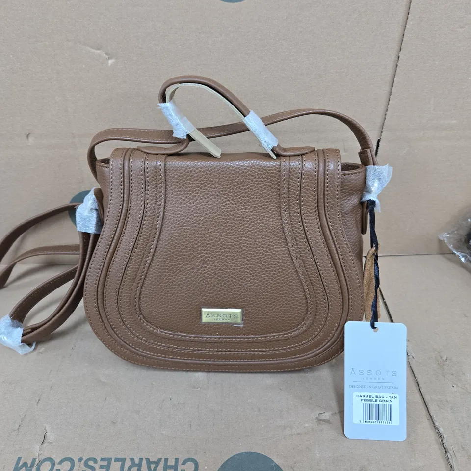 ASSOTS LONDON CARMEL BAG - TAN PEBBLE GRAIN 