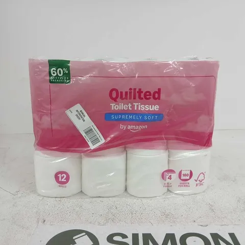 SUPREMELY SOFT BY AMAZON QUILTED TOILET TISSUE 12 PACK