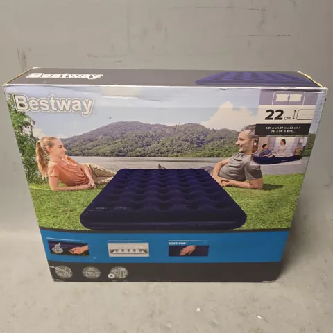 BESTWAY SOFT TOP AIR MATRESS - 1.91M X 1.37M X 22CM