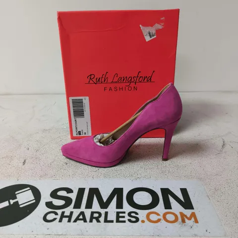RUTH LANGFORD FASHION PINK SUEDE HIGH HEEL – WOMEN'S - SIZE EUR 38