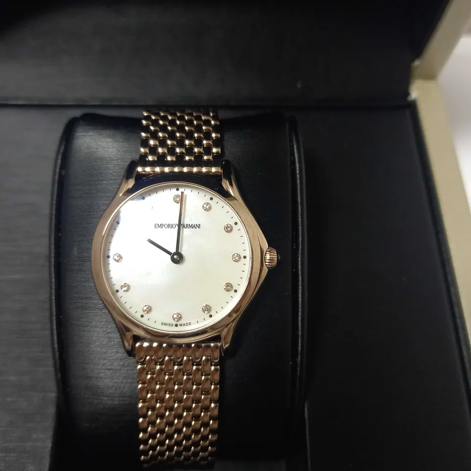 EMPORIO ARMANI SWISS STAINLESS STEEL LADIES WATCH RRP £687