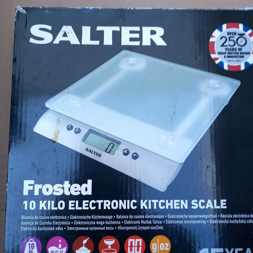 3 BOXED SALTER FROSTED GLASS 10KG ELECTRONIC KITCHEN SCALE