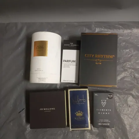 BOX OF APPROX 6 ASSORTED BOXED FRAGRANCES TO INCLUDE - CITY RHYTHM - JO MALONE - ZARA SILENT FLOWERS - ETC
