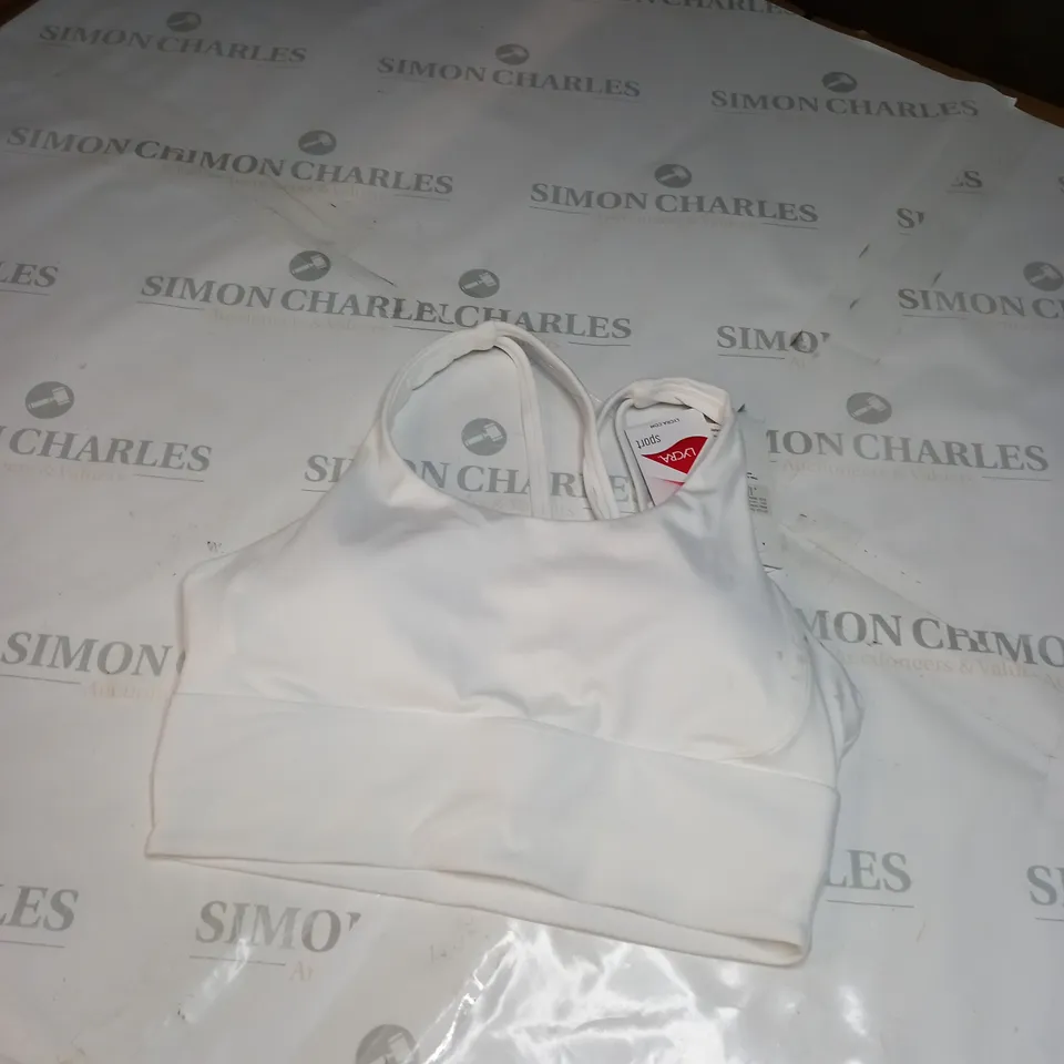 TIALA WHITE SPORTS BRA SIZE SMALL