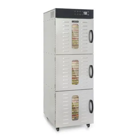 BOXED KLARSTEIN LARGE FOOD DRYER FOR MUSHROOMS, FRUIT, VEGETABLES, HERBS 2400W DEHYDRATOR