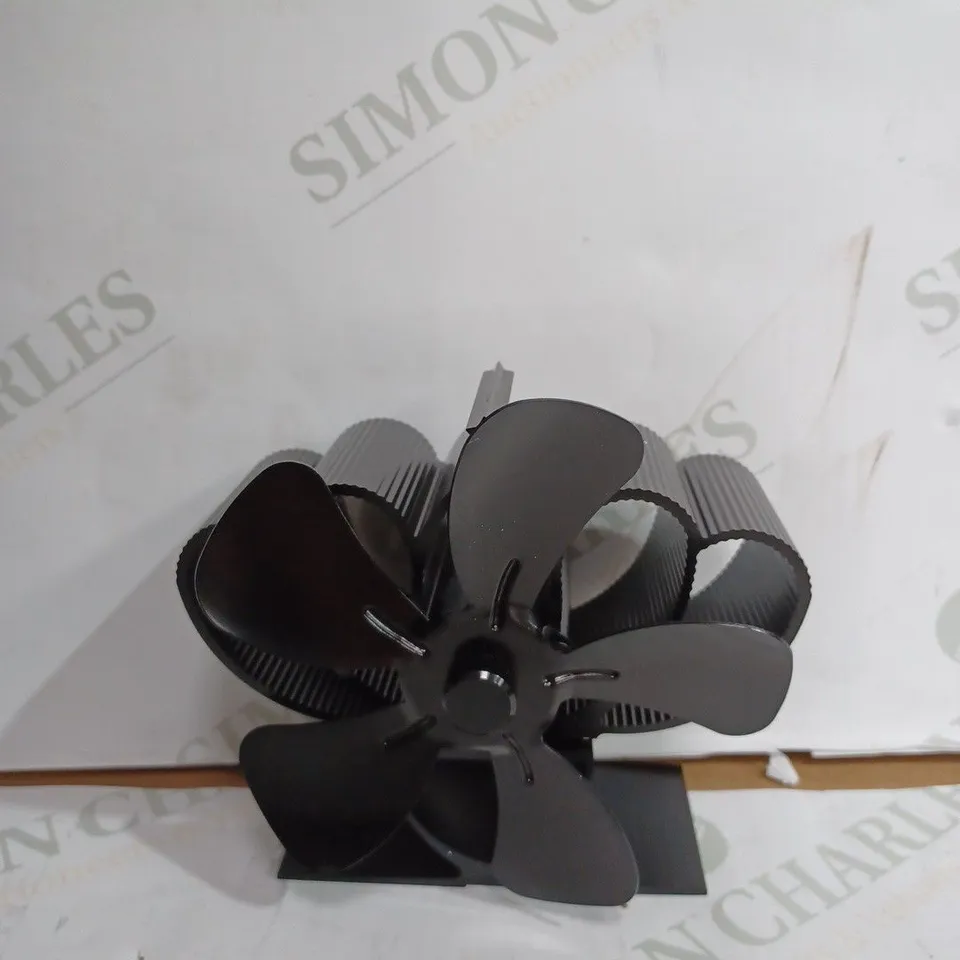 HEAT POWERED STOVE FAN IN BLACK