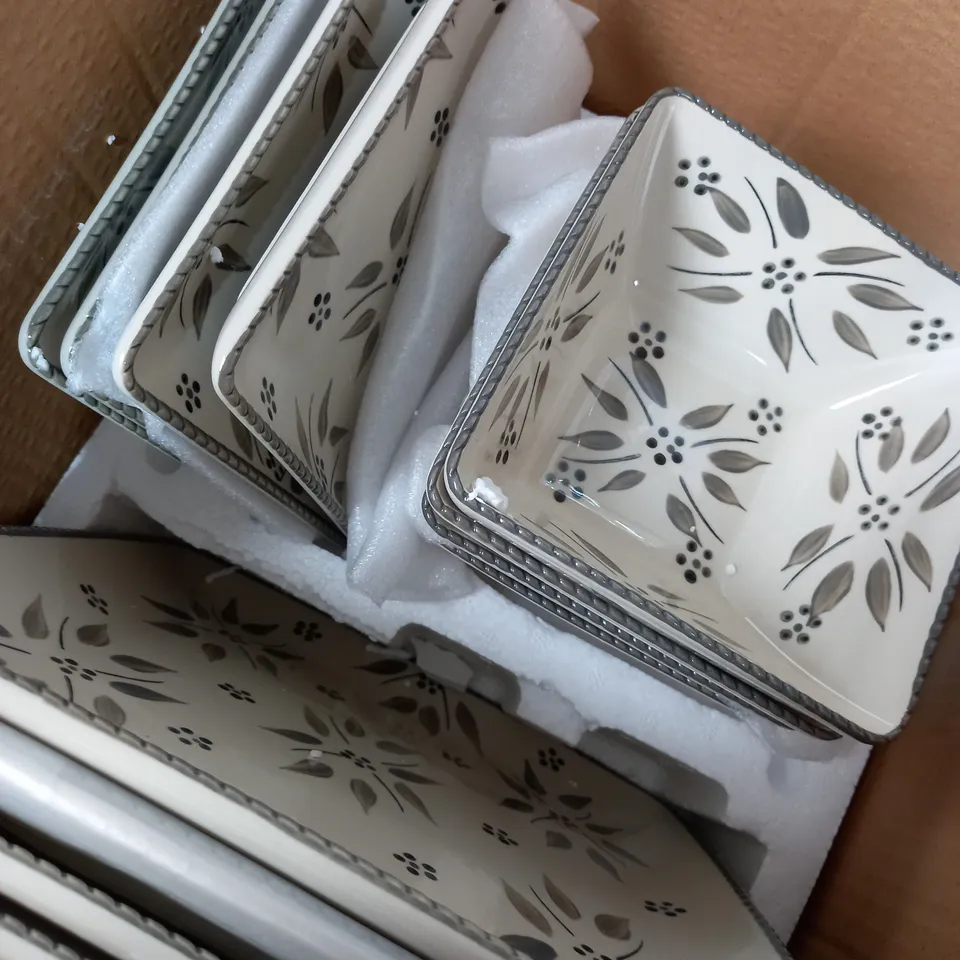 FLOWERED DESIGNED FOOD PLATES AND  BOWLS - COLLECTION ONLY 