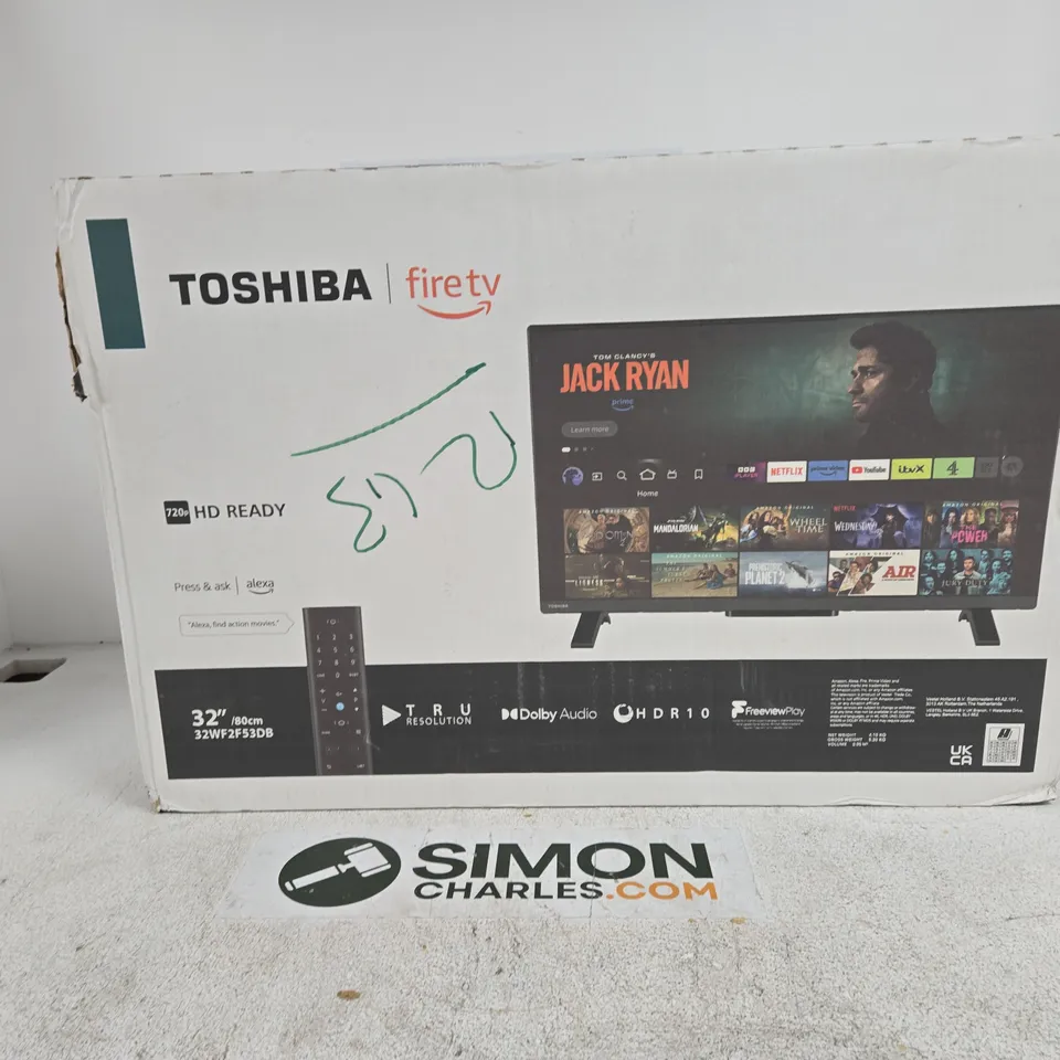 TOSHIBA FIRE TV 32" HD READY TELEVISION – BOXED