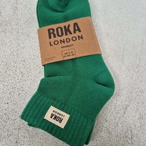 ROKA LONDON GREEN SOCKS – UK 3-8 (EU 36-42) 