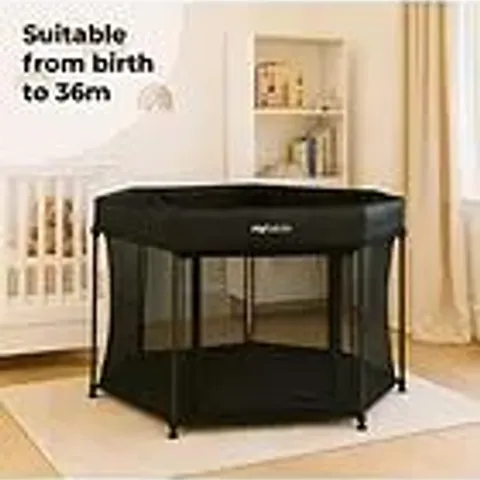 MY BABIIE FOLDABLE BABY PLAYPEN - BLACK