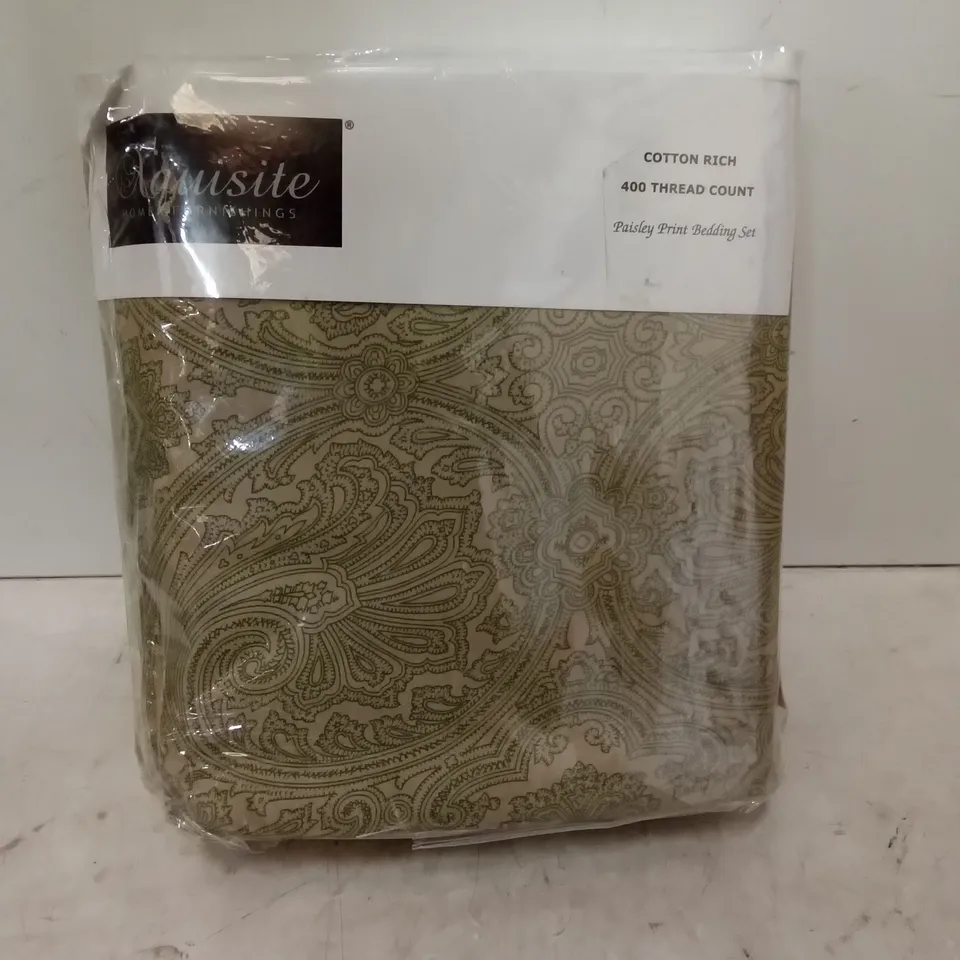 AQUISITE 400 TC PAISLEY PRINT BEDDING