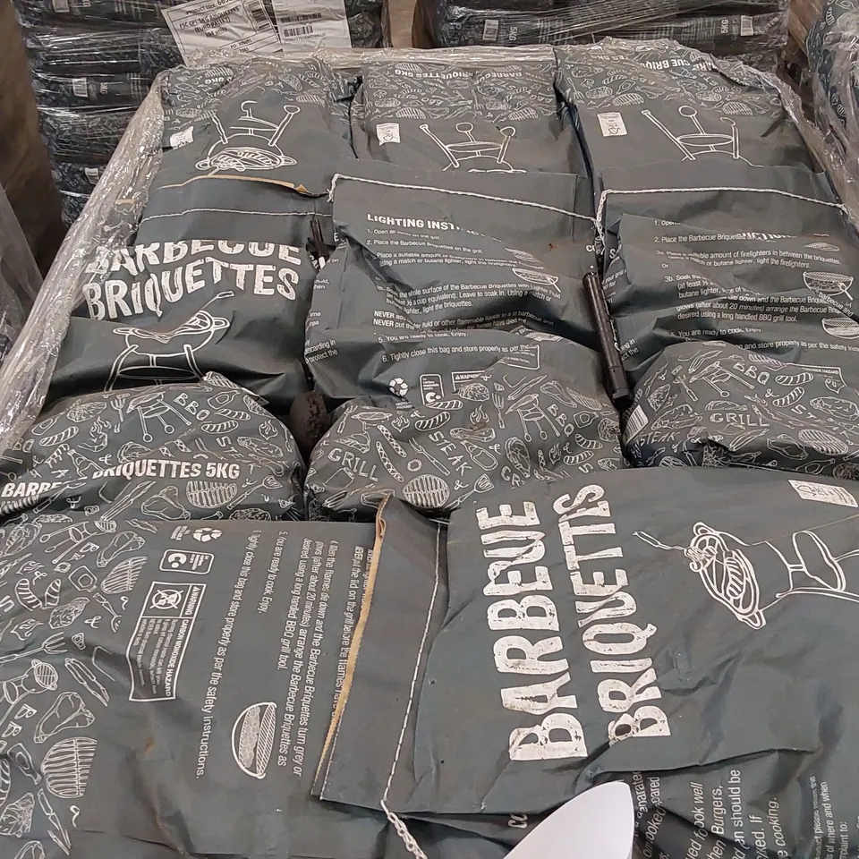 PALLET OF APPROXIMATELY 99X 5KG BAGS OF CHARCOAL BARBECUE BRIQUETTES