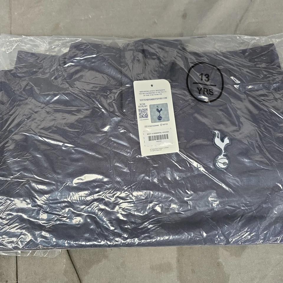 BAGGED TOTTENHAM HOTSPUR KID'S HOODIE IN NAVY SIZE 13 YEARS